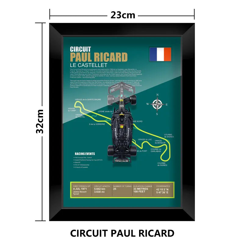 Bburago Mercedes F1 Hamilton #44 Diecast Car - Wall Art Decor - Official Licensed 1:43 Scale