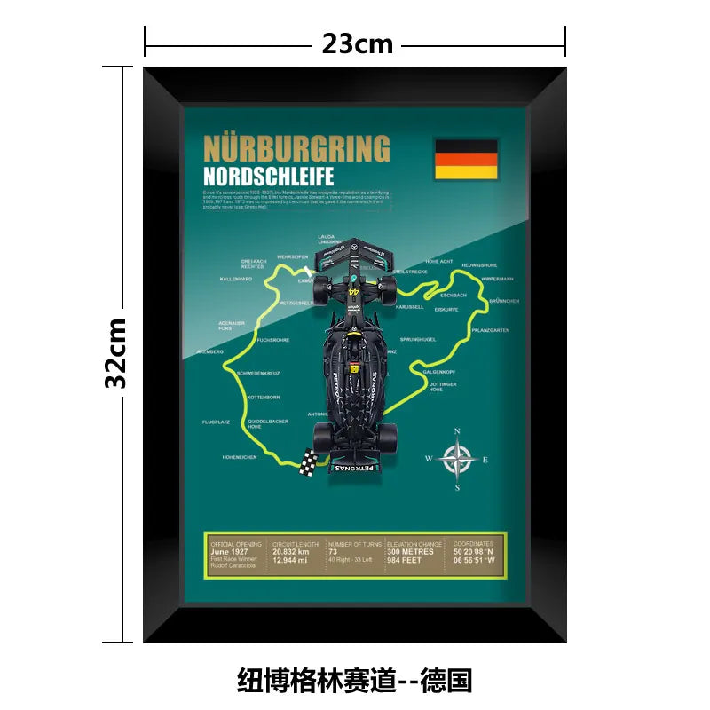 Bburago Mercedes F1 Hamilton #44 Diecast Car - Wall Art Decor - Official Licensed 1:43 Scale