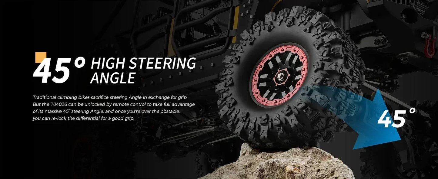 WLtoys 104026 Pro RC Car: 1/10 Scale, 4WD Electric Off-Road Racing Truck