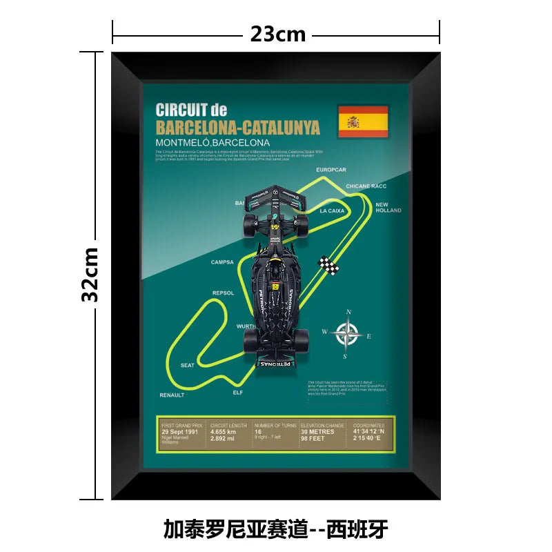 Bburago Mercedes F1 Hamilton #44 Diecast Car - Wall Art Decor - Official Licensed 1:43 Scale