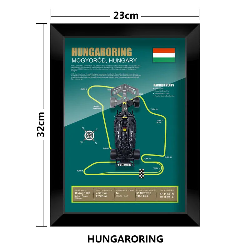 Bburago Mercedes F1 Hamilton #44 Diecast Car - Wall Art Decor - Official Licensed 1:43 Scale