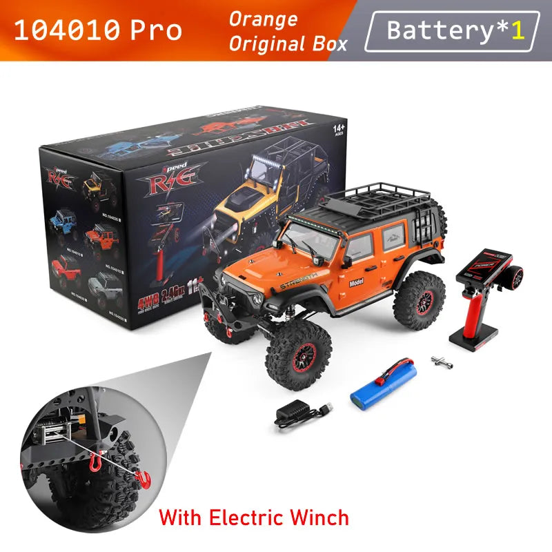 WLtoys 104026 Pro RC Car: 1/10 Scale, 4WD Electric Off-Road Racing Truck