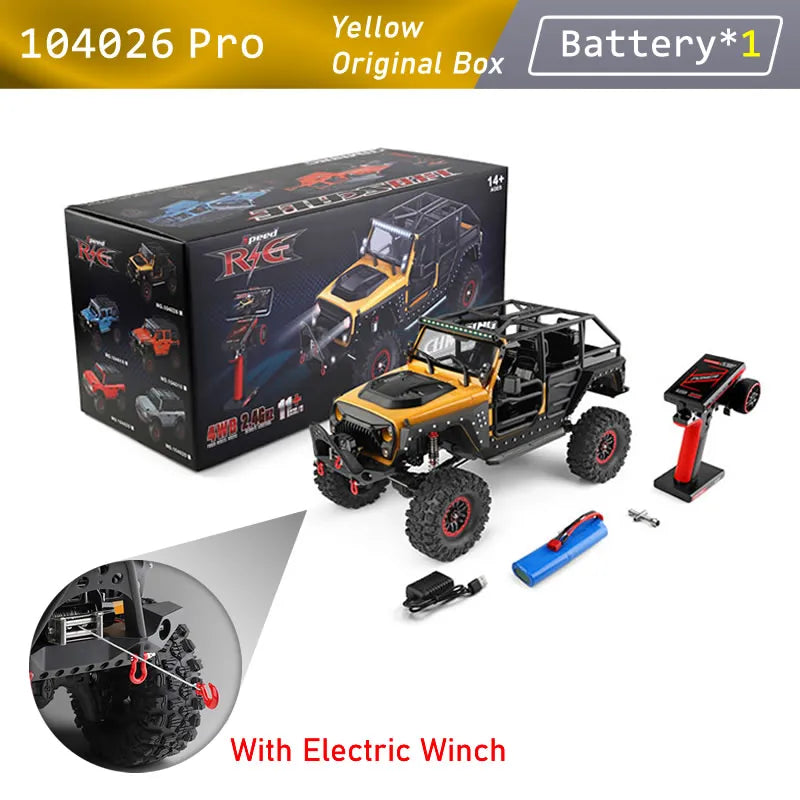 WLtoys 104026 Pro RC Car: 1/10 Scale, 4WD Electric Off-Road Racing Truck