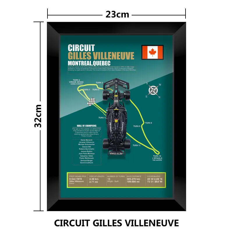 Bburago Mercedes F1 Hamilton #44 Diecast Car - Wall Art Decor - Official Licensed 1:43 Scale