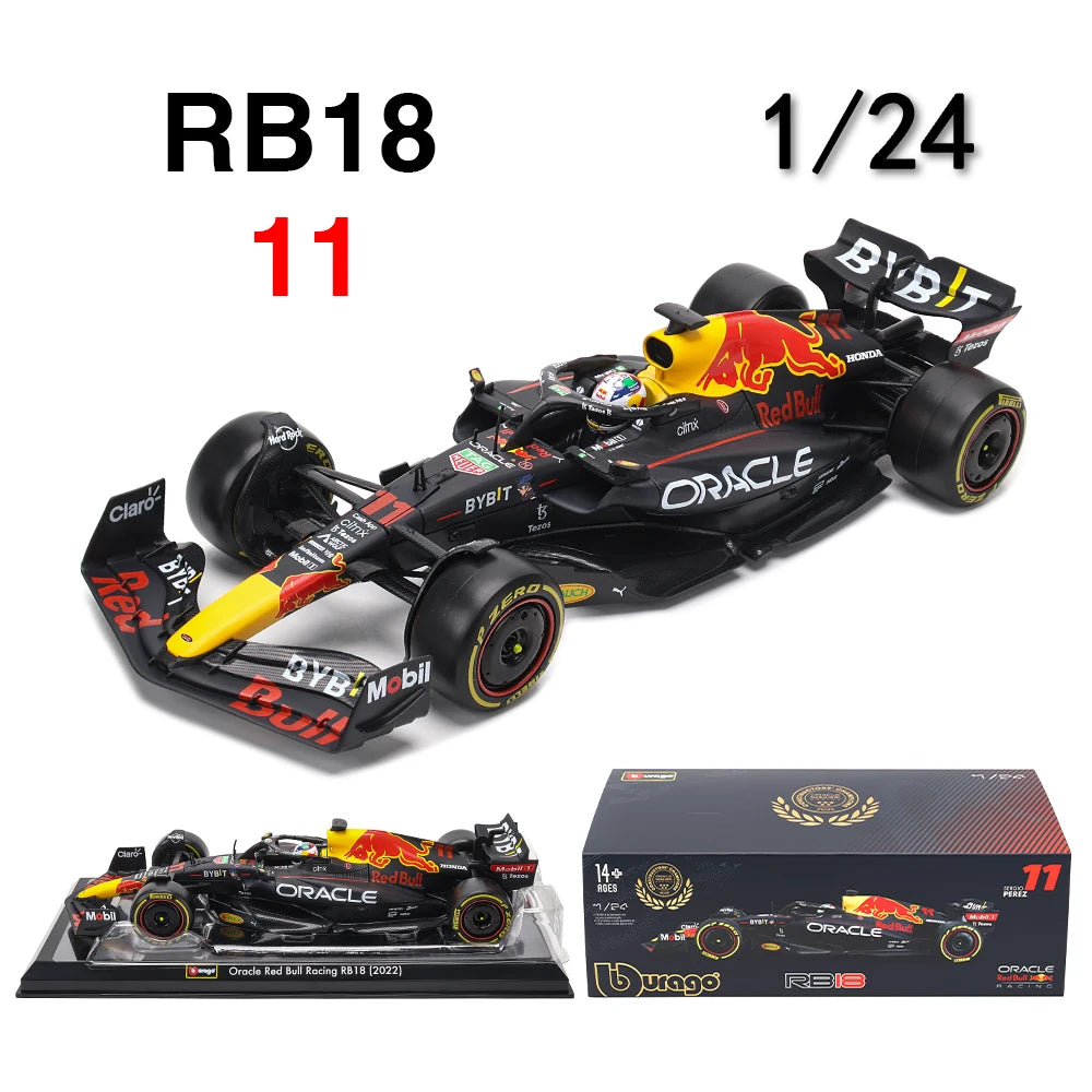 Oracle Red Bull Racing RB18 #11 1/24 scale model car by Bburago.
