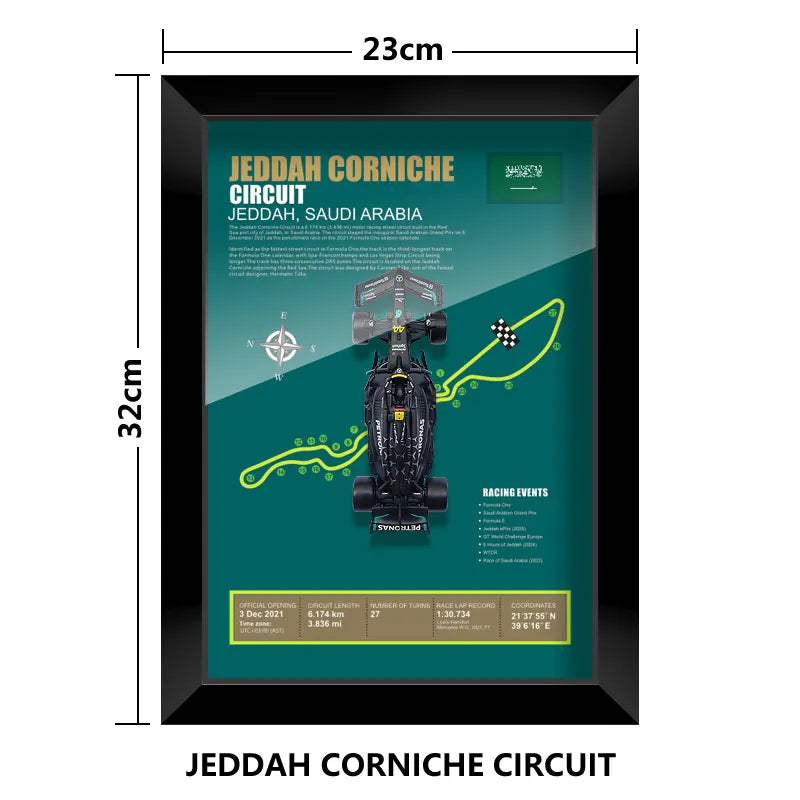 Bburago Mercedes F1 Hamilton #44 Diecast Car - Wall Art Decor - Official Licensed 1:43 Scale