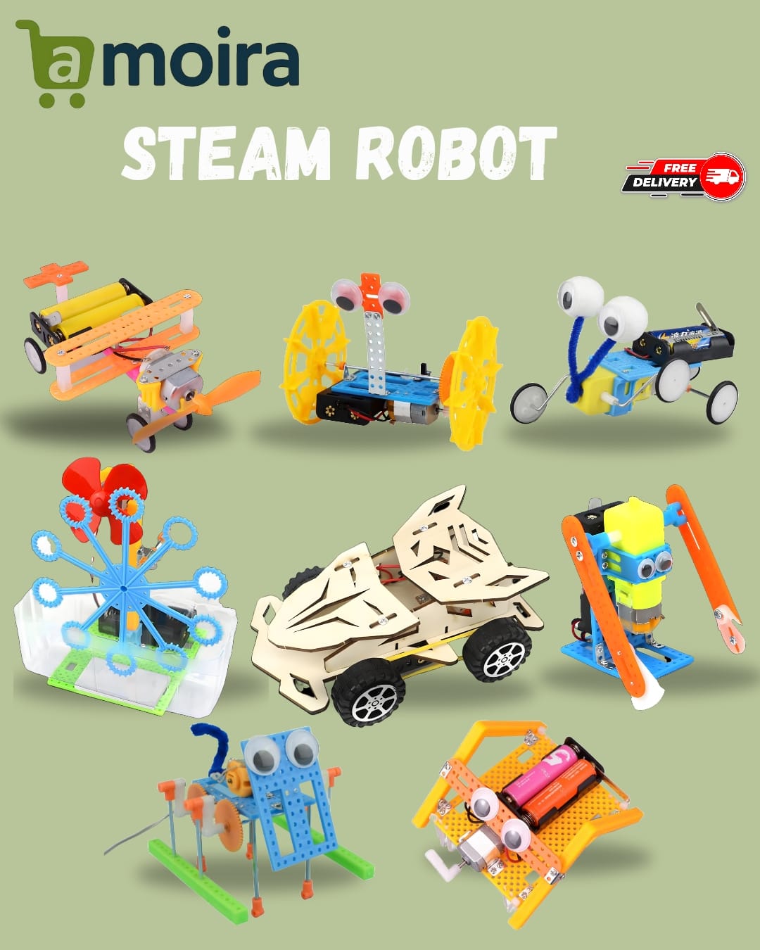 STEAM Robotics Kit for Kids - DIY Science Experiment Toys  - Amoira